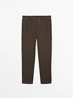 Pantalon straight rayures tennis