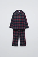 6-14 YEARS/ PLAID FLANNEL PAJAMAS