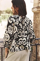METALLIC THREAD PRINTED SHIRT