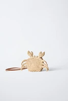 SAC BANDOULIÈRE CRABE EFFET RAPHIA