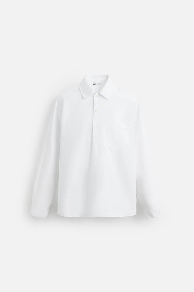 LINEN - COTTON POLO SHIRT