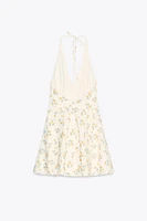 ROBE EN POPELINE IMPRIMÉE FLEURS