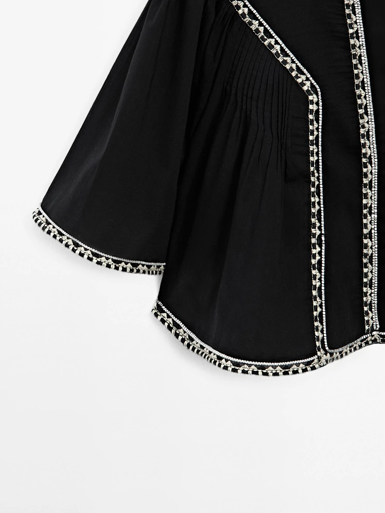 Blouse fluide avec broderies