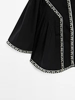 Blouse fluide avec broderies