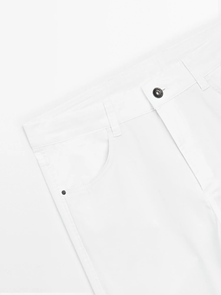 Faux jean slim texture légère