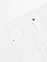 Faux jean slim texture légère
