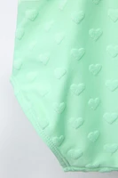 1-6 ANS/ MAILLOT DE BAIN À CŒURS SERVIETTE