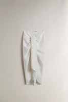 LONG LINEN BEACH SARONG WITH KNOT