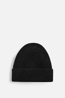 WOOL BLEND KNIT HAT