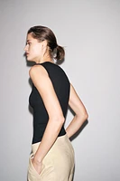 STRETCH RIBBED TOP