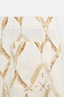 GEOMETRIC PRINT RELAXED FIT PANTS