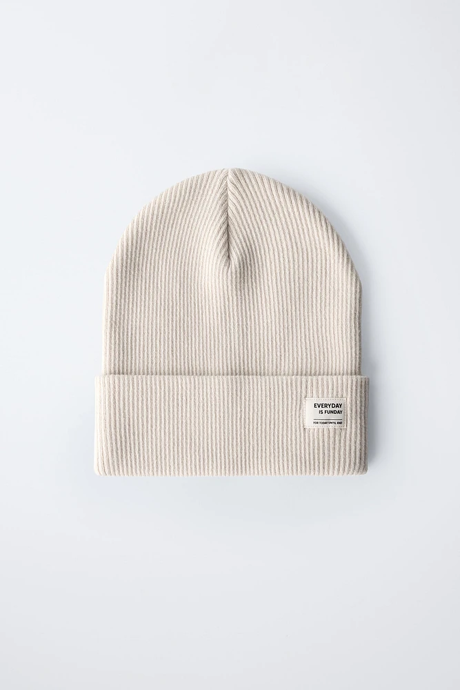 RIBBED COTTON HAT