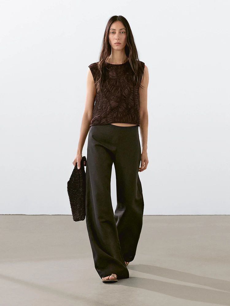Openwork crochet top