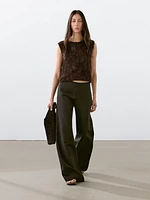Openwork crochet top