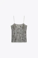 ZW COLLECTION EMBROIDERED BEADED TOP