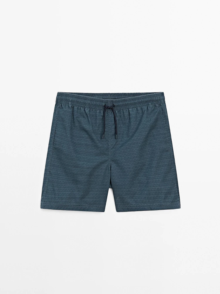 Short de bain micro-imprimé regular fit