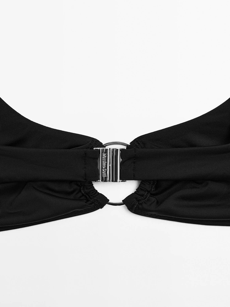 Bikini top with ring detail