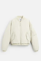 WATER REPELLENT PUFFER BOMBER JACKET