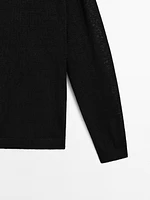 100% linen boat neck sweater