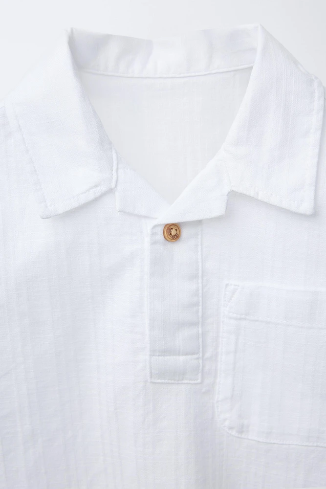 TEXTURED POLO SHIRT
