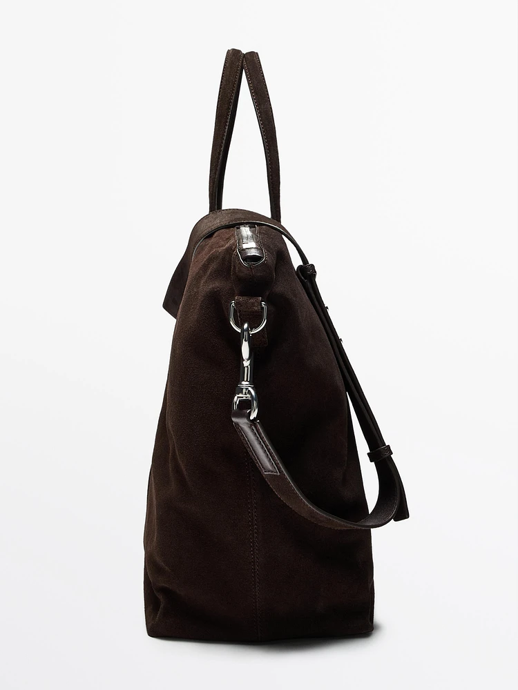 Sac de voyage en croûte de cuir