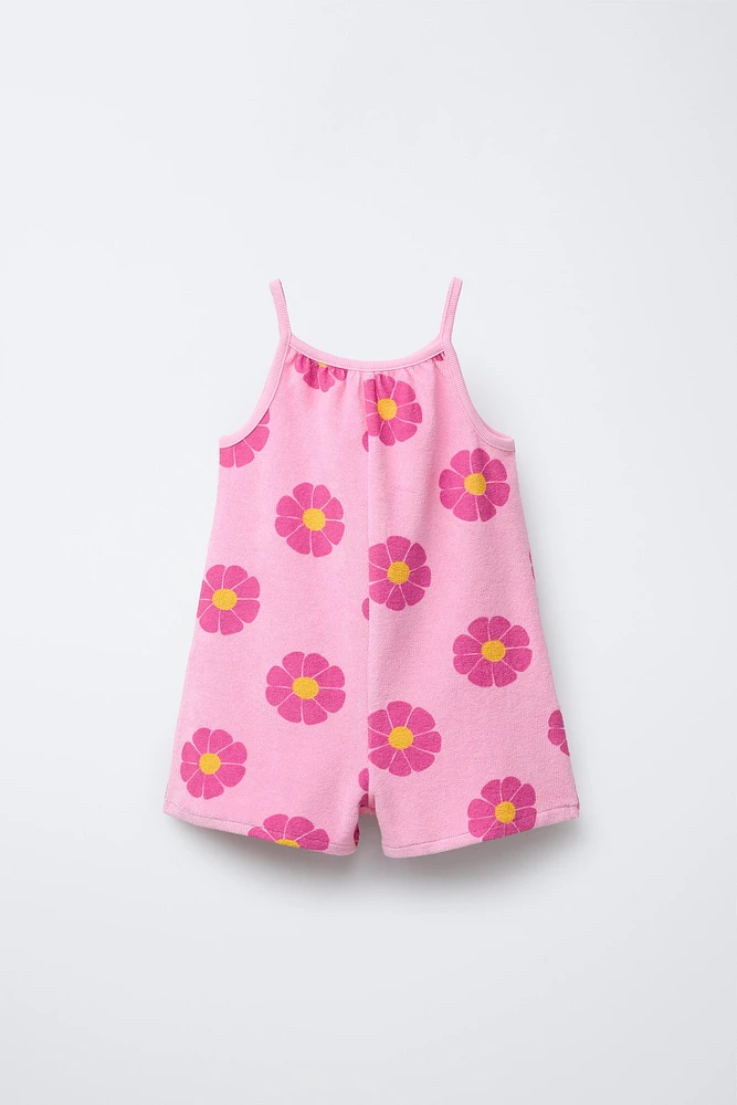 PRINTED TERRY CLOTH JUMPSUIT