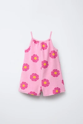 PRINTED TERRY CLOTH JUMPSUIT
