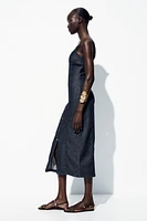 Z1975 STRAPPY DENIM MIDI DRESS