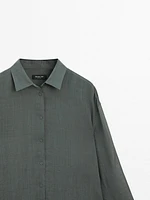 Flowing ramie blend shirt