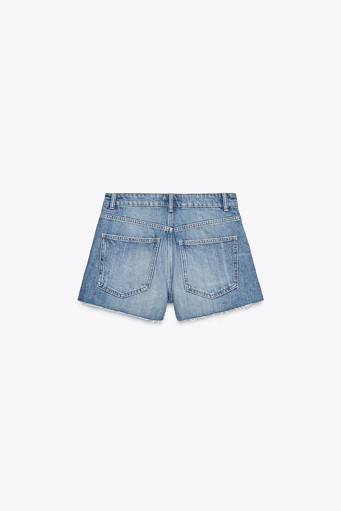 SHORT EN JEAN TRF COURT BAGGY TAILLE BASSE