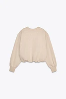 BALLOON CROPPED SWEATSHIRT