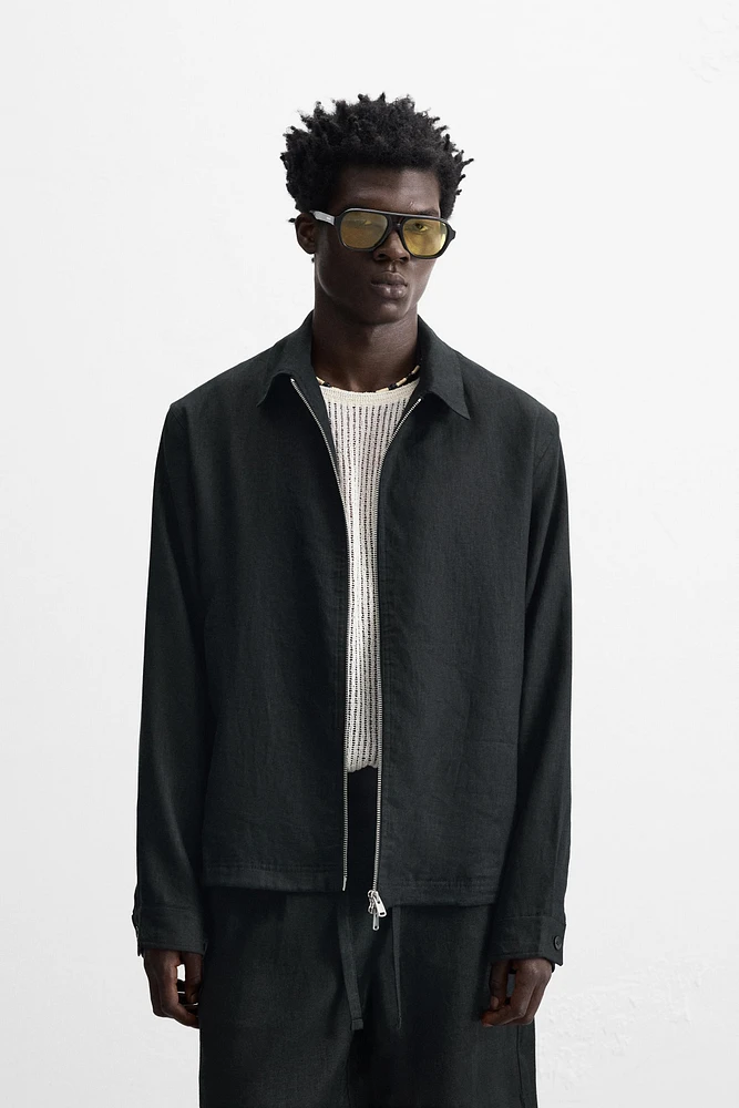 100% LINEN OVERSHIRT