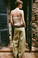 TOP HALTER EN MAILLE