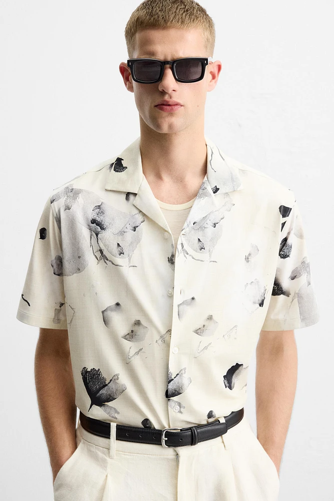 CHEMISE ÉLASTIQUE À IMPRIMÉ FLORAL