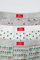 3-6 YEARS/ THREE-PACK OF PRINTED BOXERS