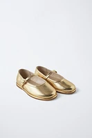 METALLIC BALLET FLATS