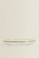 BOROSILICATE GLASS SIDE PLATE WITH RIM