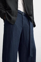 PANTALON 100 % LIN CEINTURE