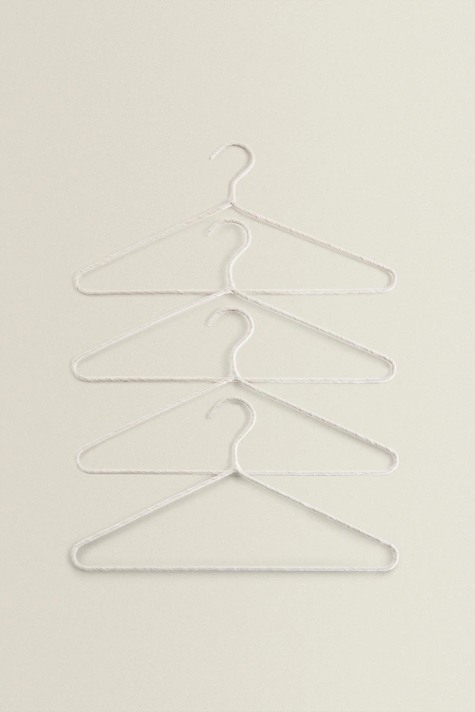 CINTRE BEIGE COTON ET LIN (LOT DE 4)