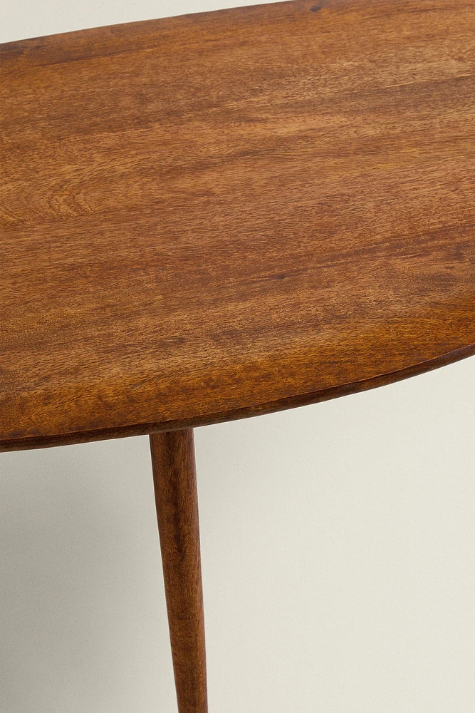 BEVELED WOODEN SIDE TABLE