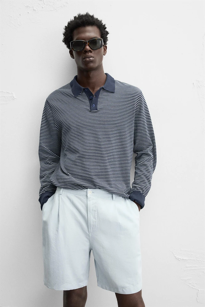 WASHED PLEATED SHORTS