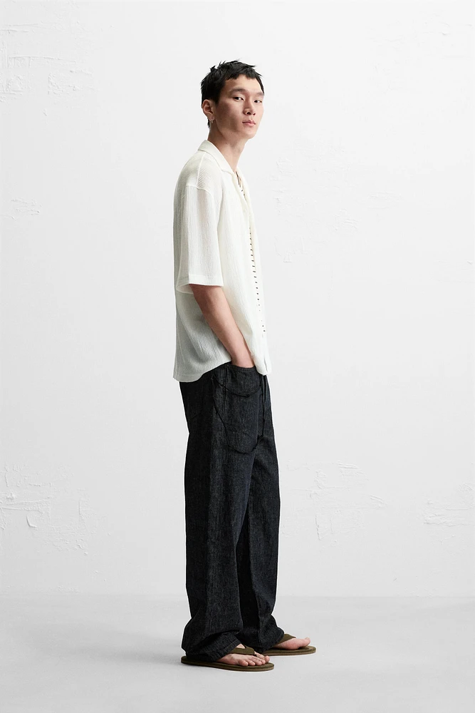 CHEMISE STRUCTURÉE DÉLAVÉE