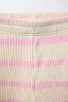 KNOT T-SHIRT AND STRIPED CYCLING LEGGINGS SET