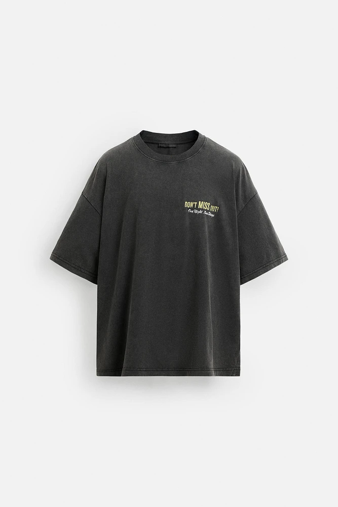 T-SHIRT DÉLAVÉ IMPRIMÉS
