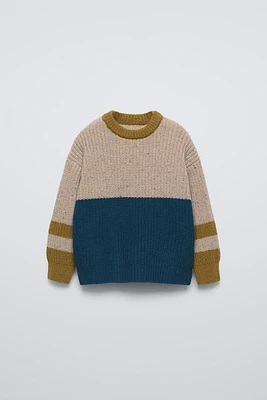 COMBINATION KNIT SWEATER