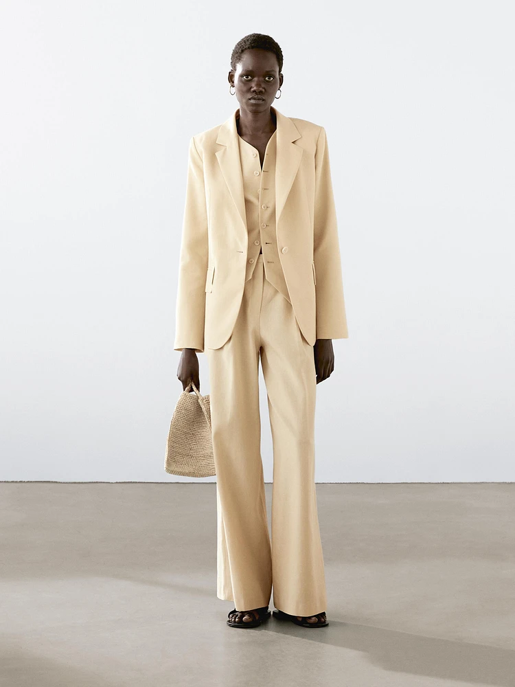 Blazer en lin mélang