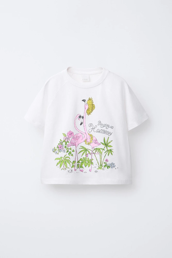 T-SHIRT À MANCHES RAGLAN IMPRIMÉ