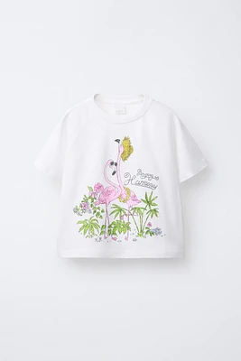 T-SHIRT À MANCHES RAGLAN IMPRIMÉ