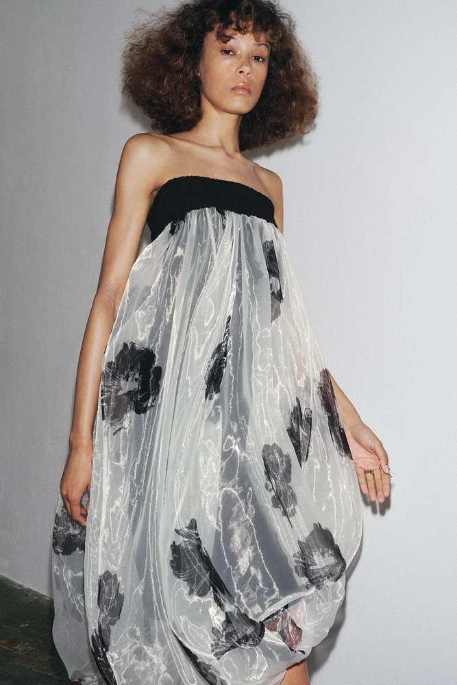 ZW COLLECTION PRINTED ORGANZA DRESS
