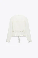 EMBROIDERED CHIFFON SHIRT